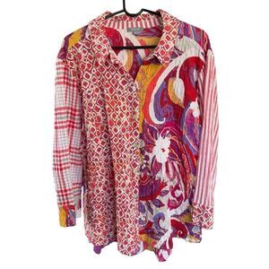 Habitat Harmony Shaped Shirt Tomato 48923 Malibu Mix 1X Relaxed Comfortable